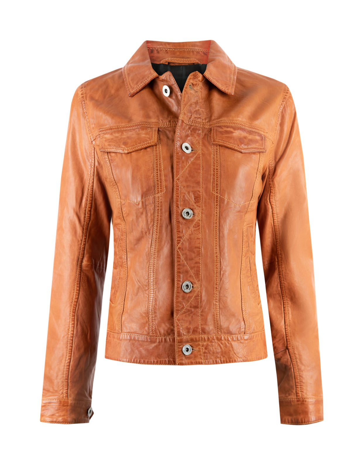 Joslyn Leather Jacket Cognac