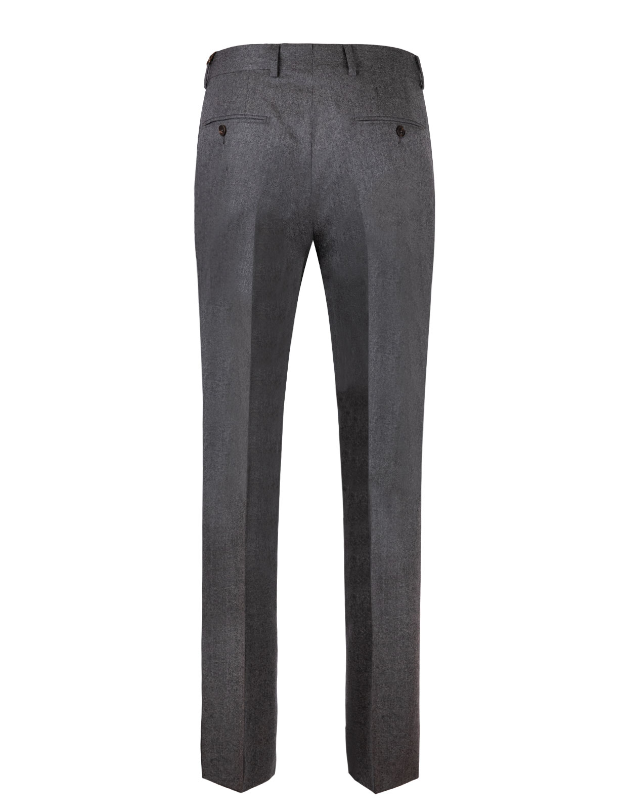 Davide Regular Trousers Super 120 Flannel Mid Grey