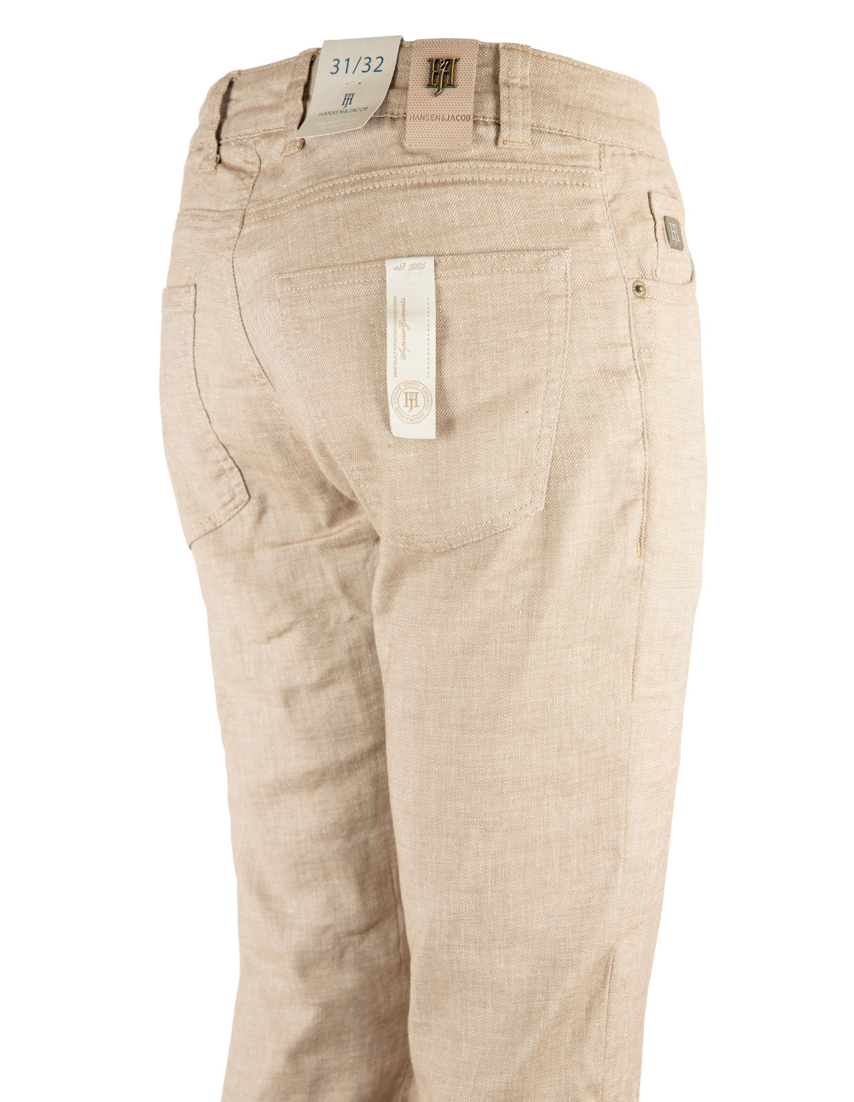 5Pkt Linen Trousers Beige