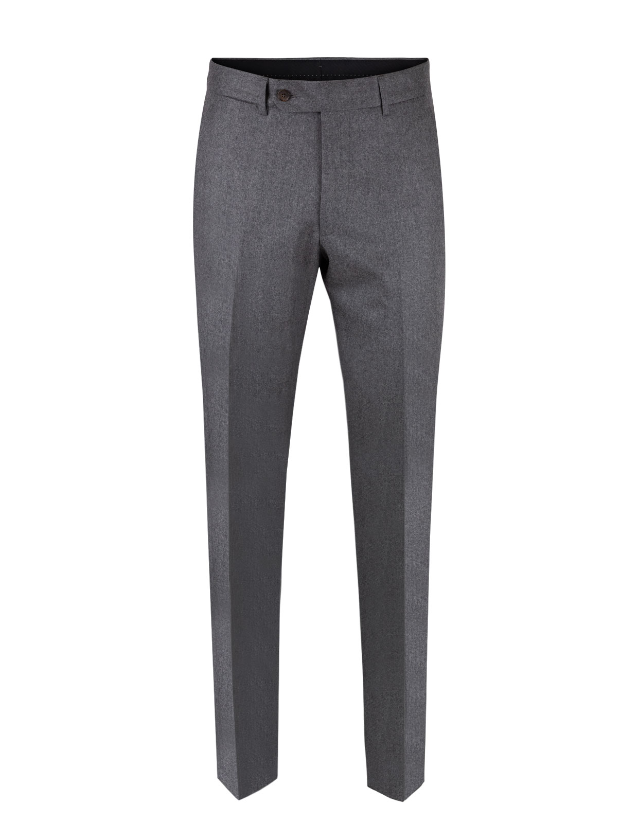 Enzo Slim Trousers Super 120 Flannel Mid Grey