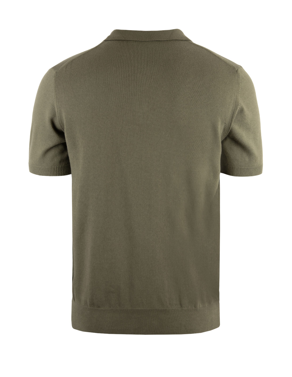 Polo Shirt Knitted Cotton Military Green