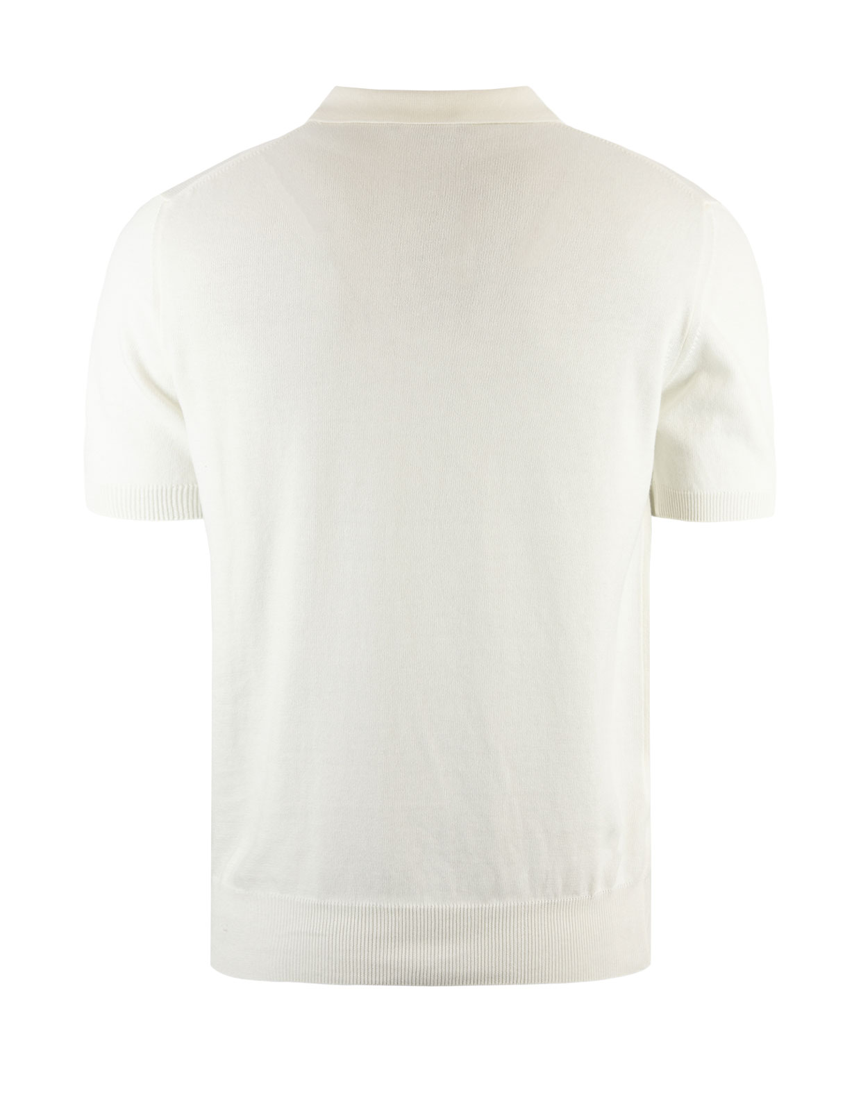 Polo Shirt Knitted Cotton Offwhite