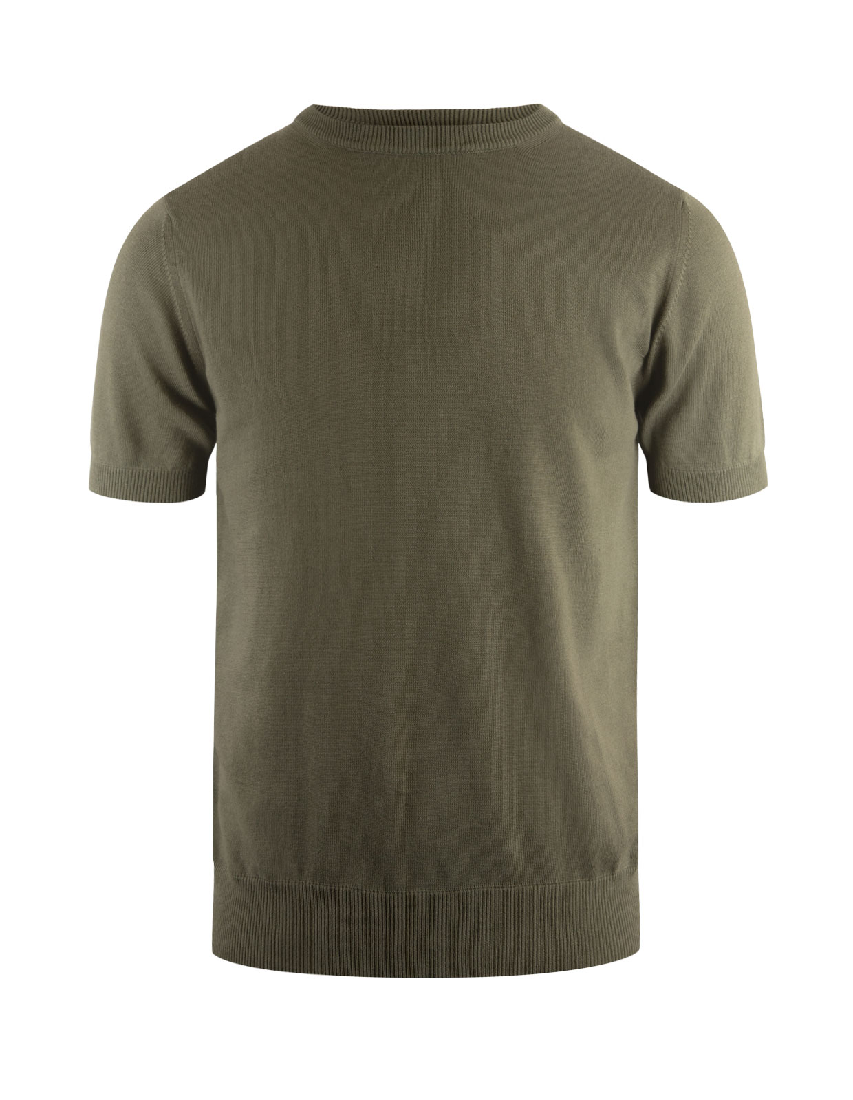 T-shirt Knitted Cotton Militay Green