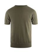 T-shirt Finstickad Bomull Militärgrön Stl M