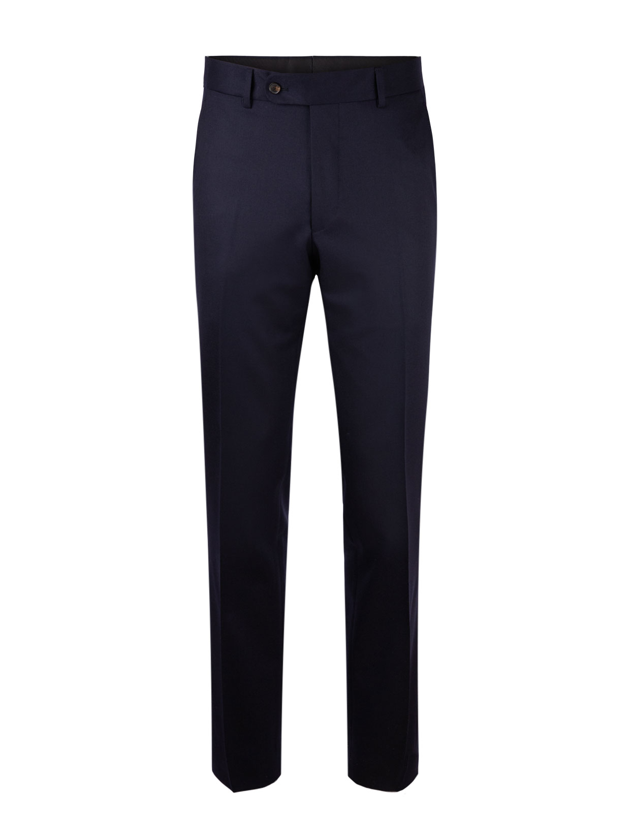 Davide Regular Trousers Super 120 Flannel Dark Navy Stl 158