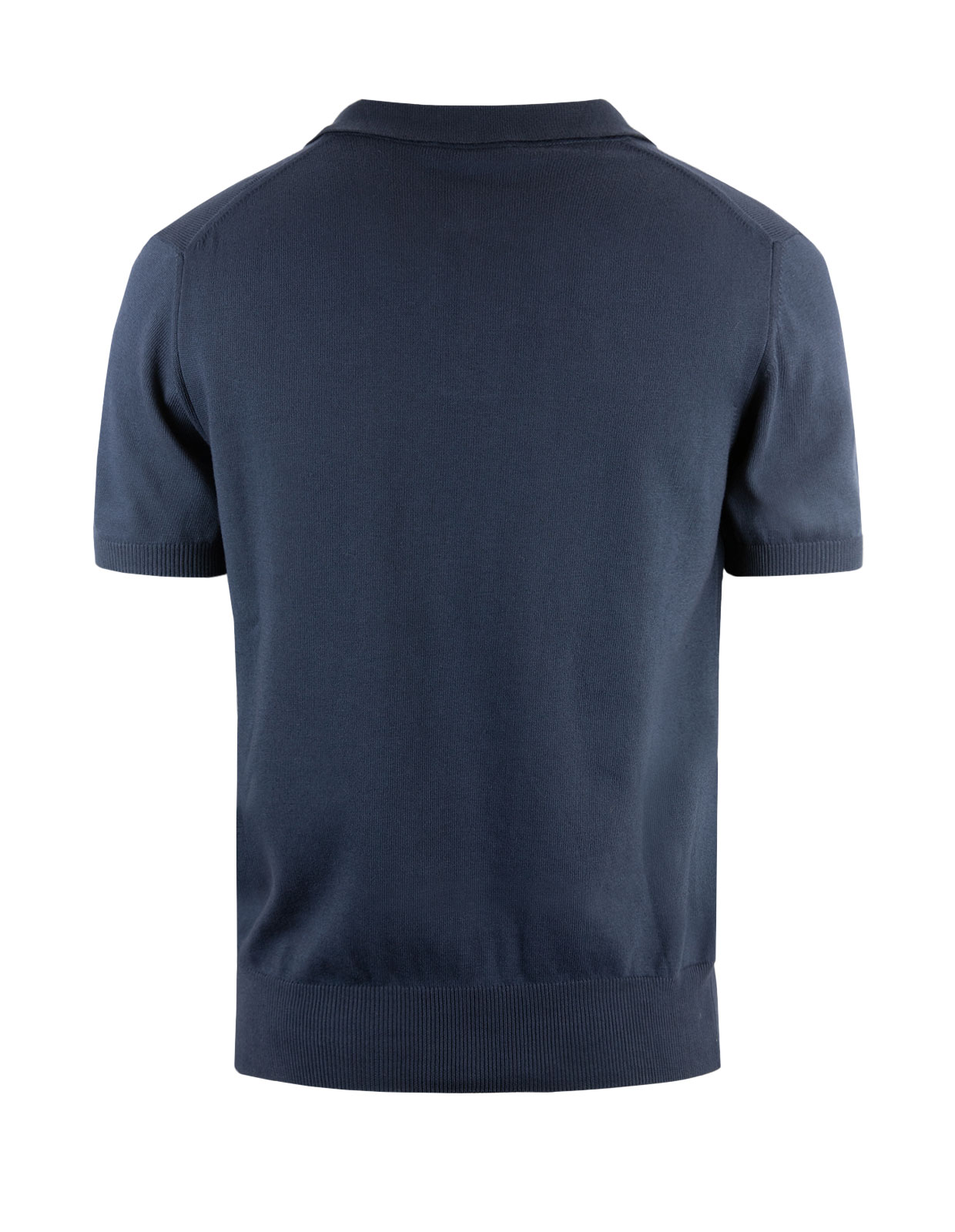 Open Polo Finstickad Bomull Navy Stl XL