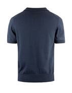 Open Polo Finstickad Bomull Navy Stl L