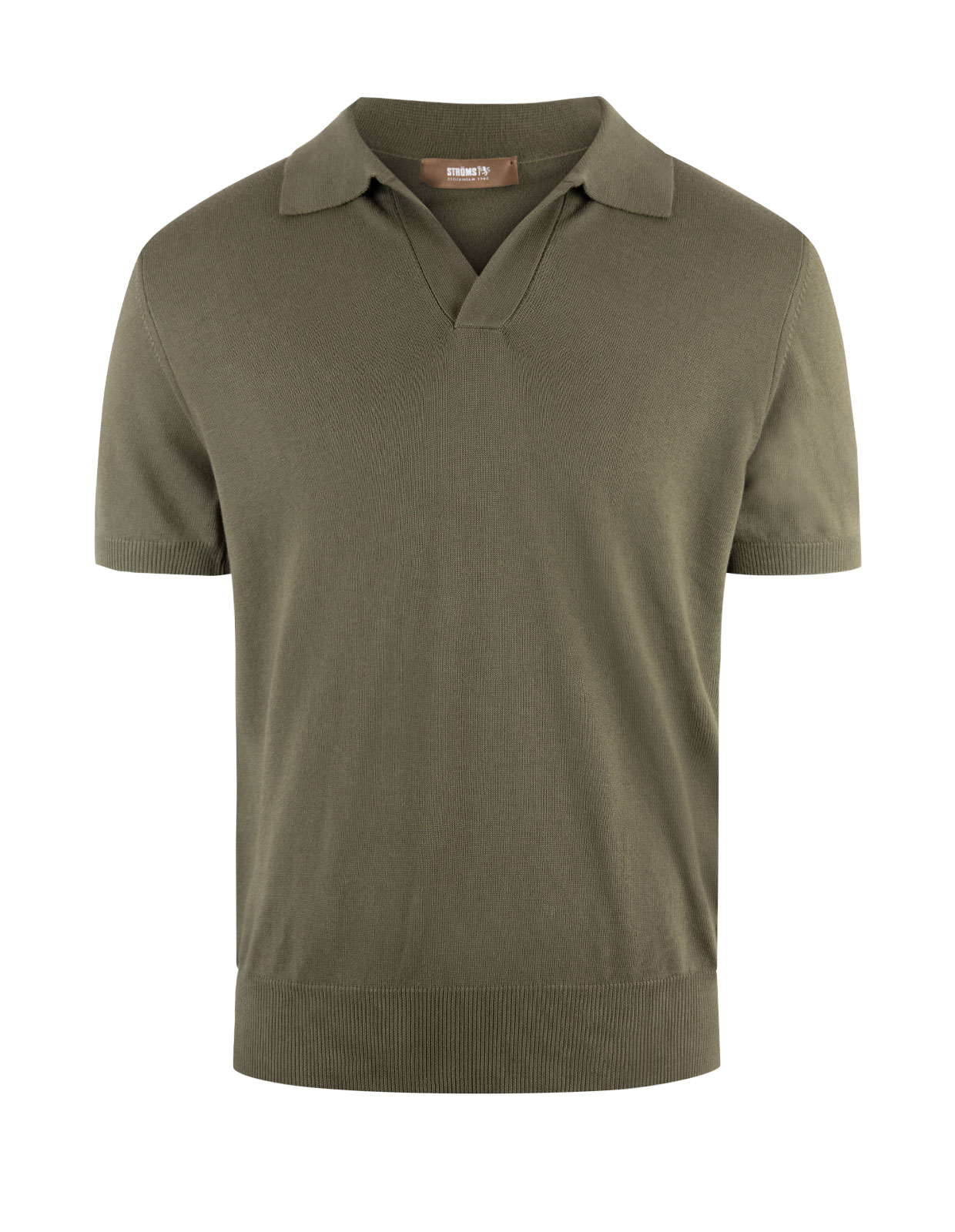 Open Polo Shirt Knitted Cotton Military