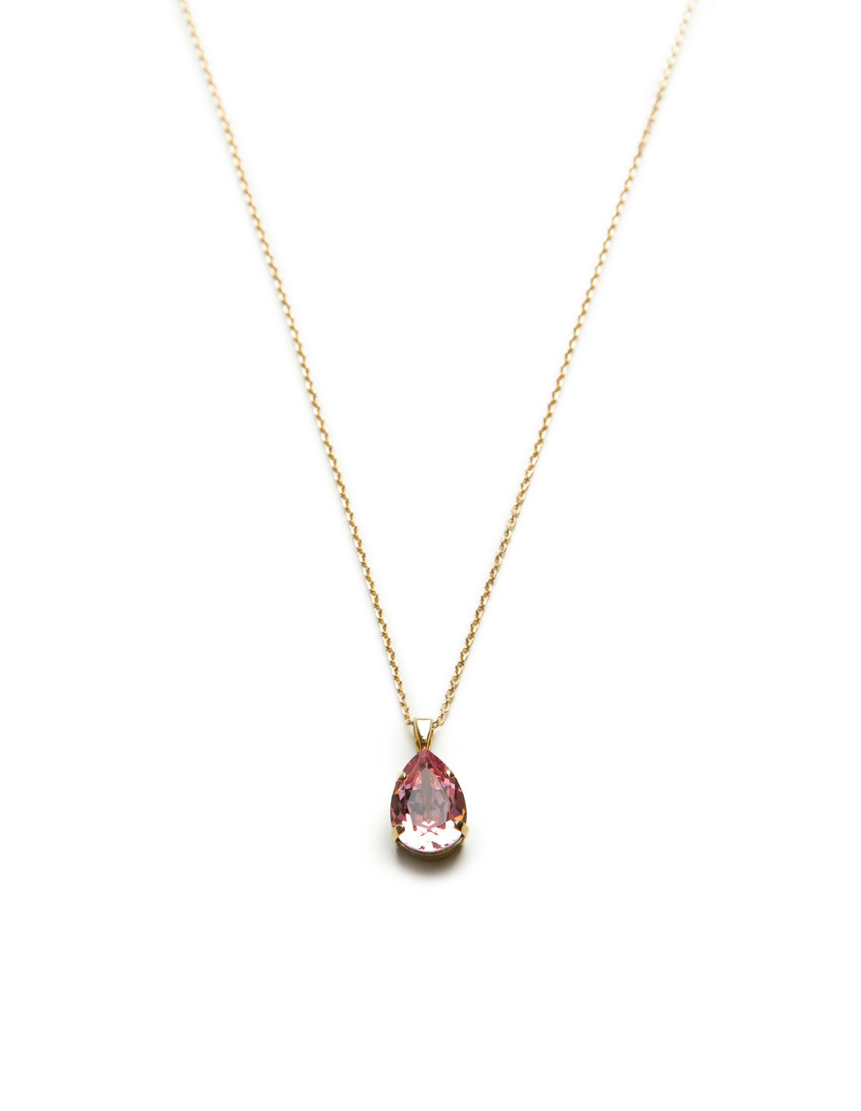 Mini Drop Necklace Gold Rosa