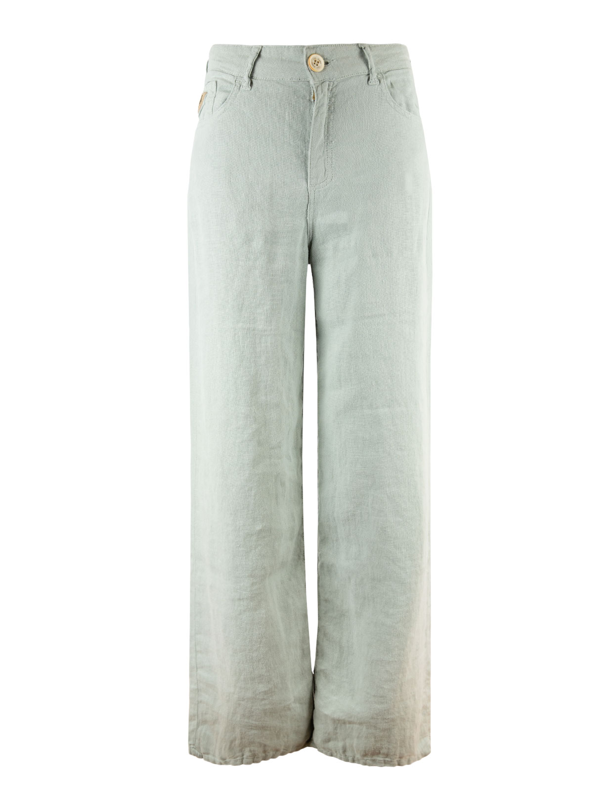 Culotte Linen Trousers Aqua Grey