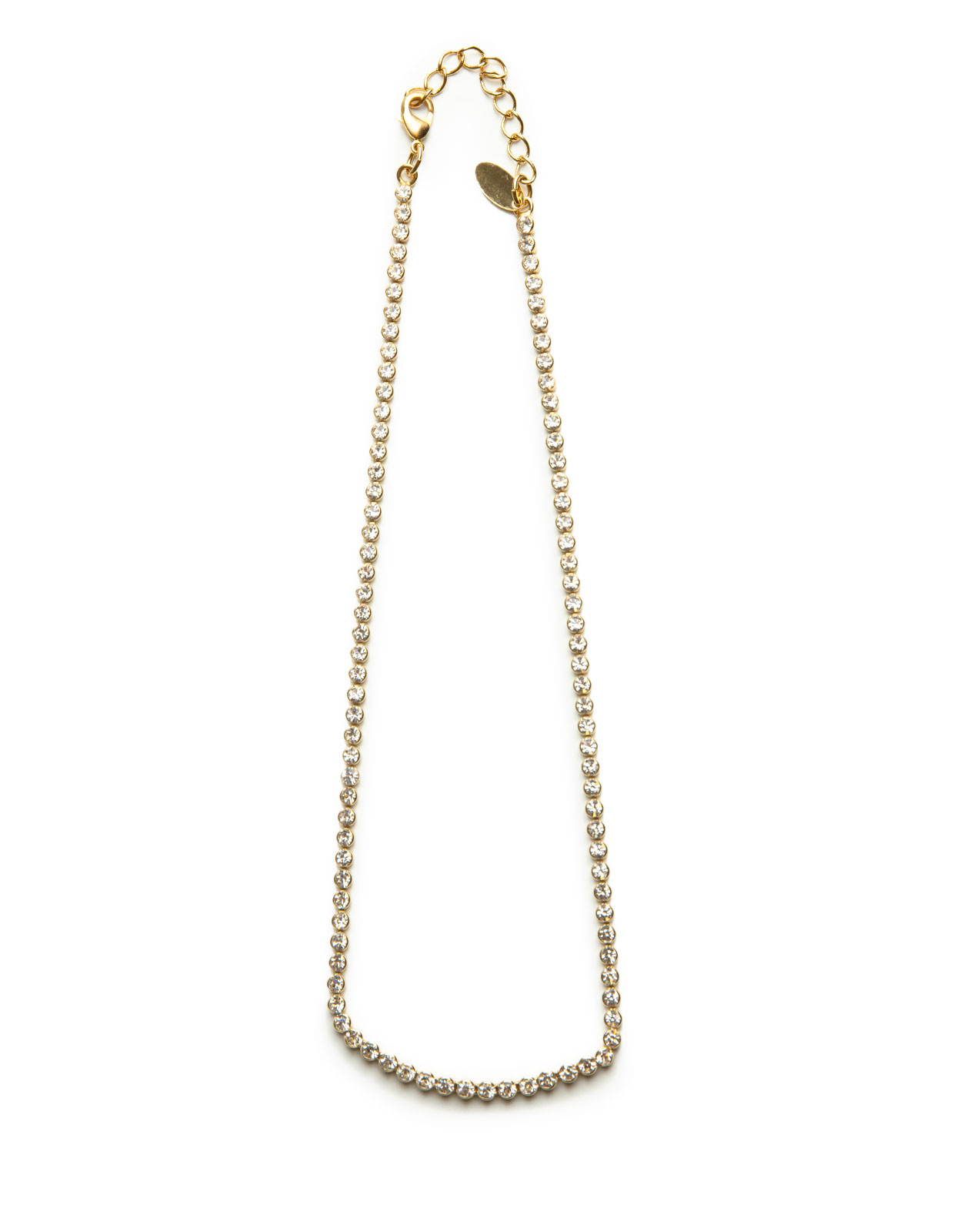Siri Necklace Gold Crystal