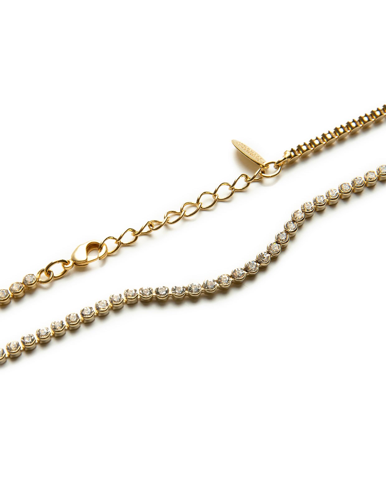 Siri Necklace Gold Crystal