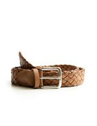 Braided Leather Belt Cuio