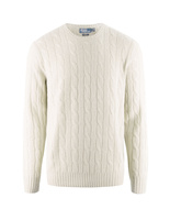 Cashmere Cable Knit Sweater Cream
