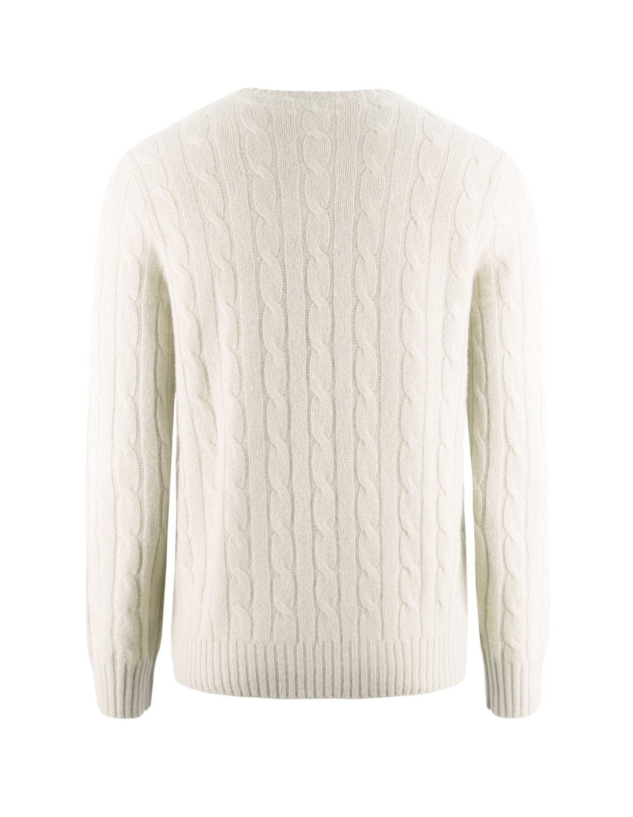 Cashmere Cable Knit Sweater Cream