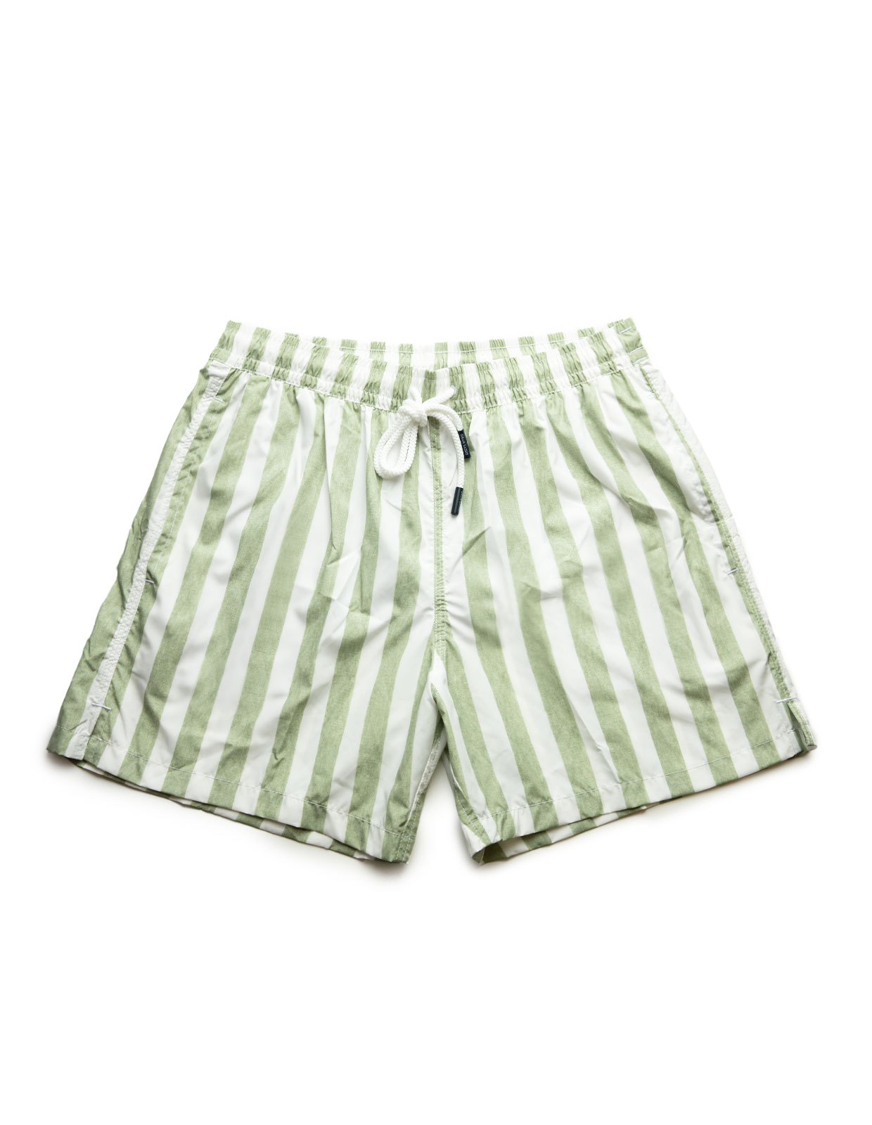 Striped Swim Trunk Sage/White