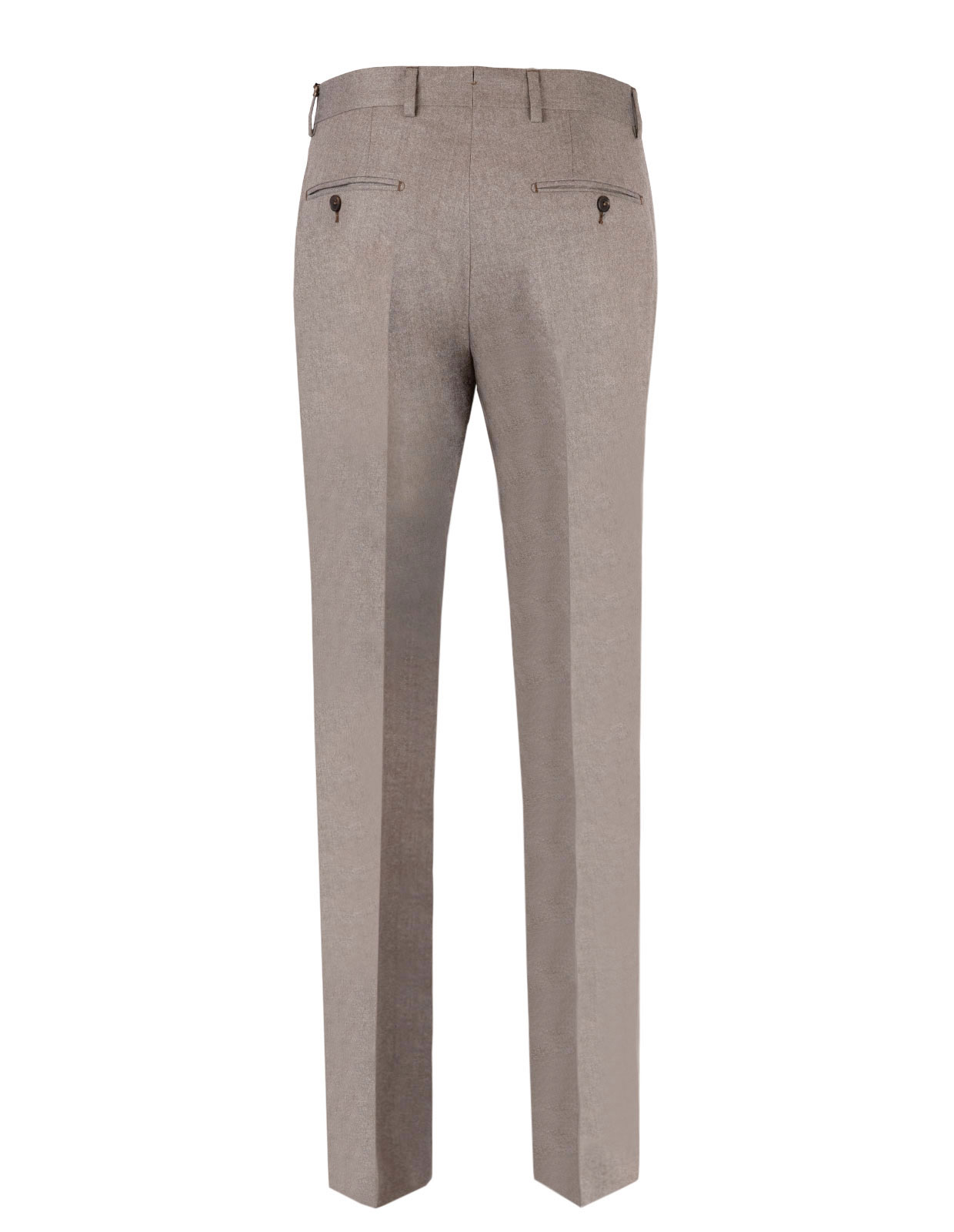 Davide Regular Trousers Super 120 Flannel Beige Stl 108