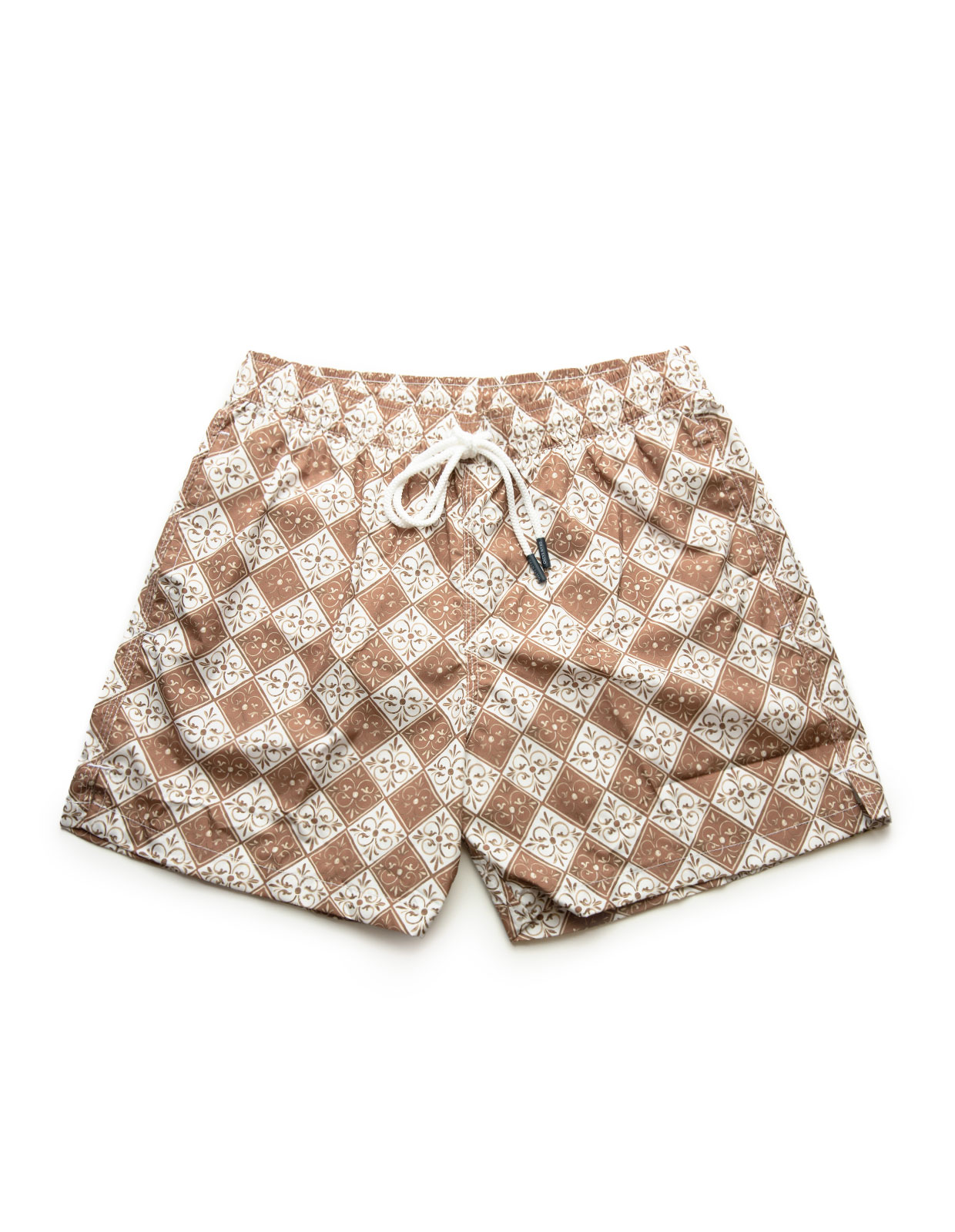 Printed Swim Trunk Brown
