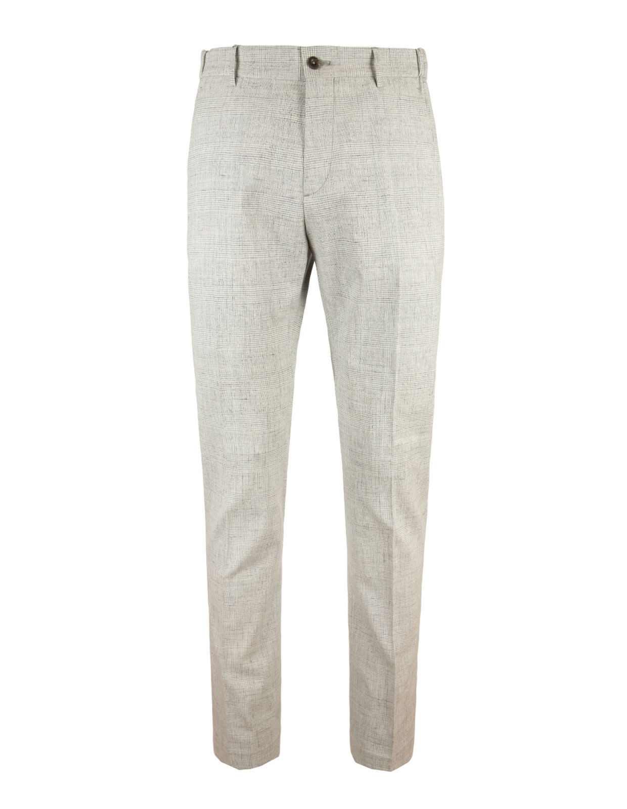 Morello Elax Cotton Trouser Check Ice