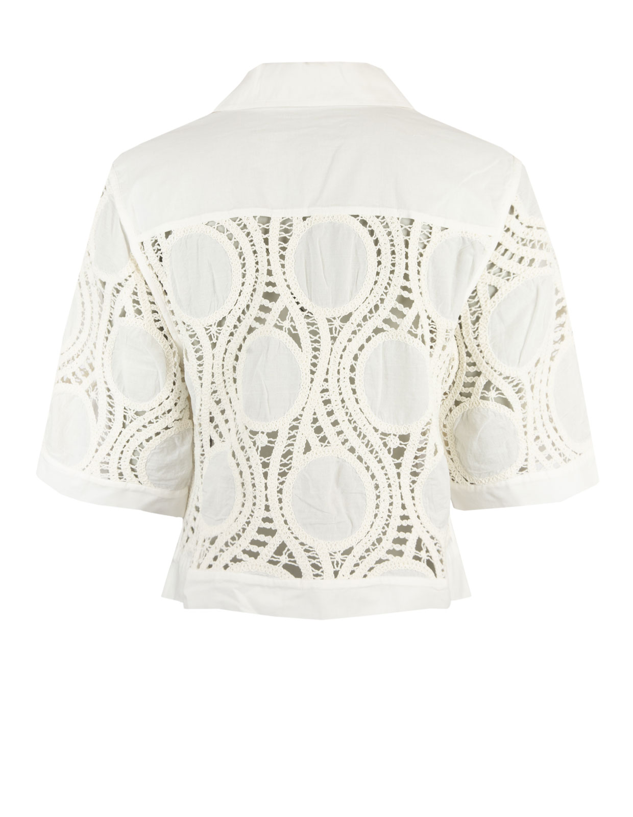 Klara Lace Dot Crisp White