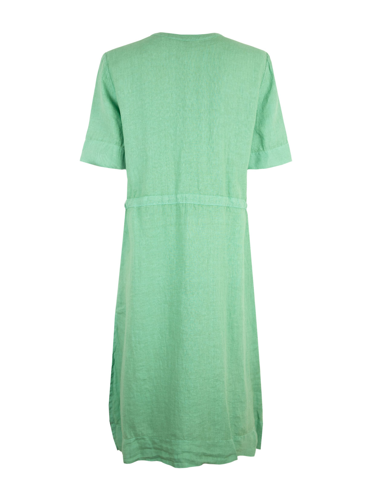 Dress V-Neck Linnen Lt Green