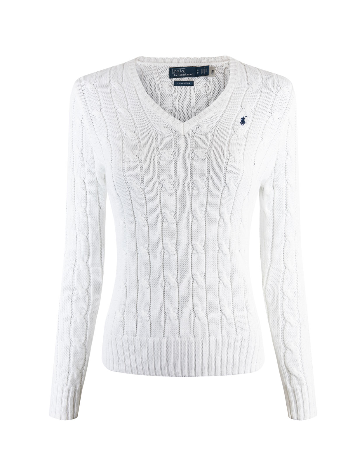 Cabel Knitted Sweater White