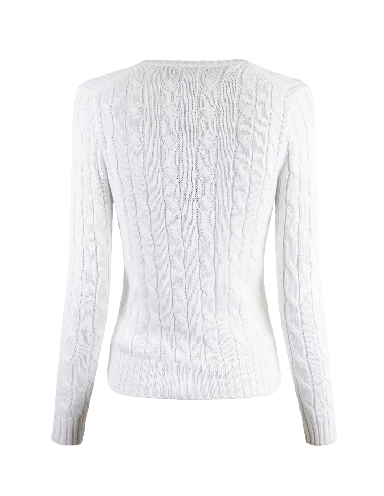 Cabel Knitted Sweater White