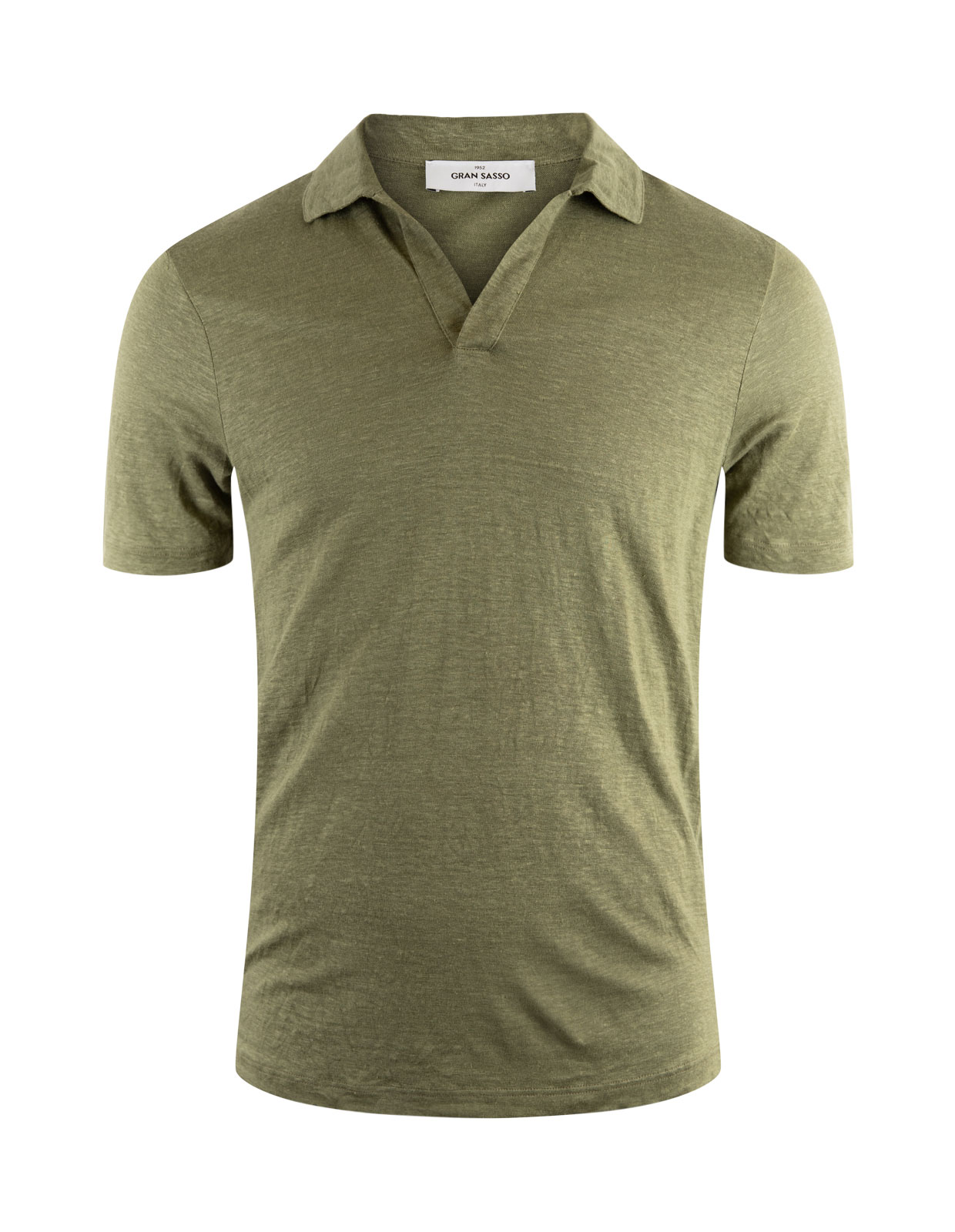 Soft Linen Polo Shirt Green