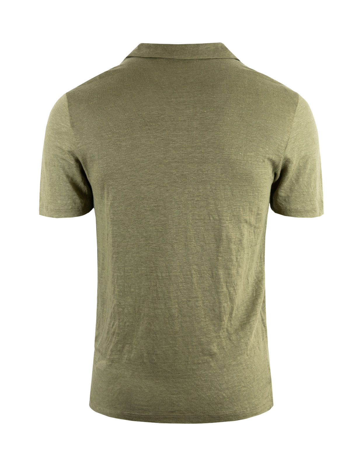 Soft Linen Polo Shirt Green