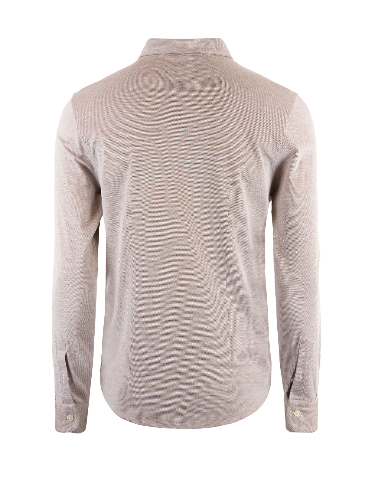 Pique Cotton Jersey Shirt Light Brown