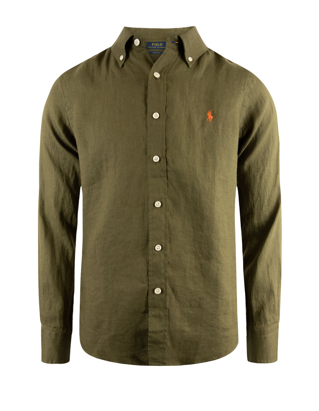 LS Linen Shirt Dark Sage