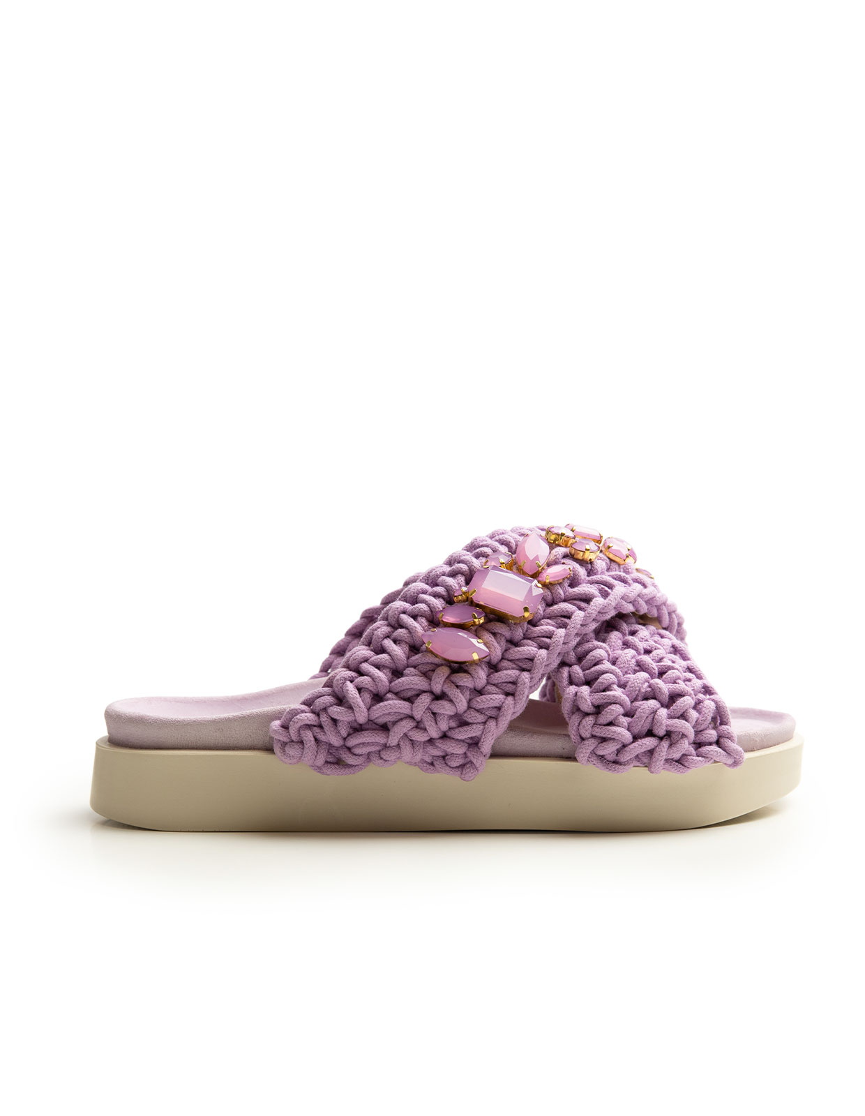 Woven Stone Slipper Purple