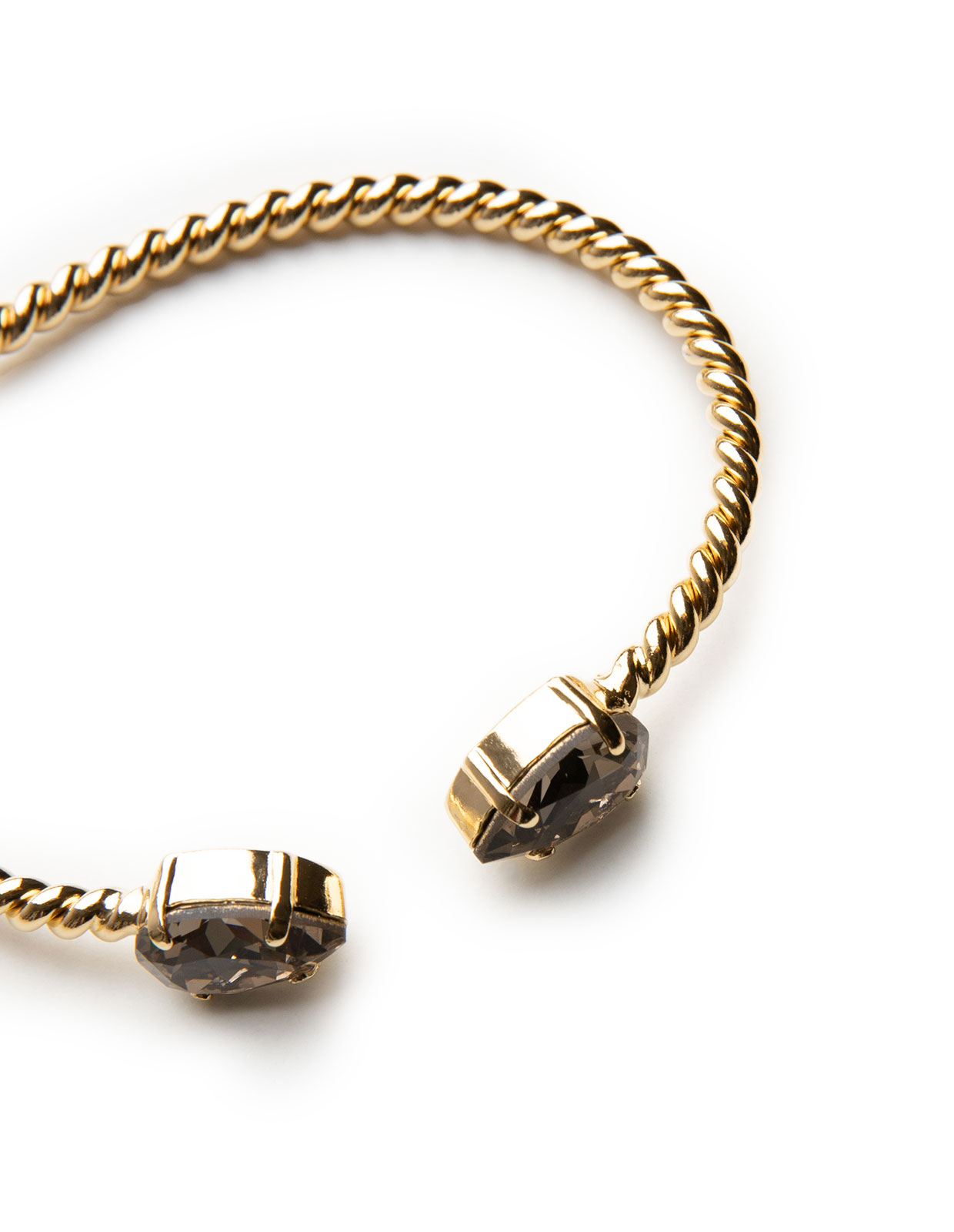 Mini Drop Armband Gråsvart/Guld One Size