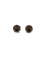 Classic Studs Earring Rhodium Greige