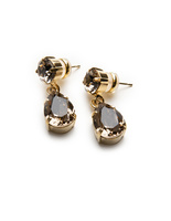 Mini Drop Earring Gold Gråsvart/Guld