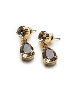 Mini Drop Earring Gold Gråsvart/Guld One Size