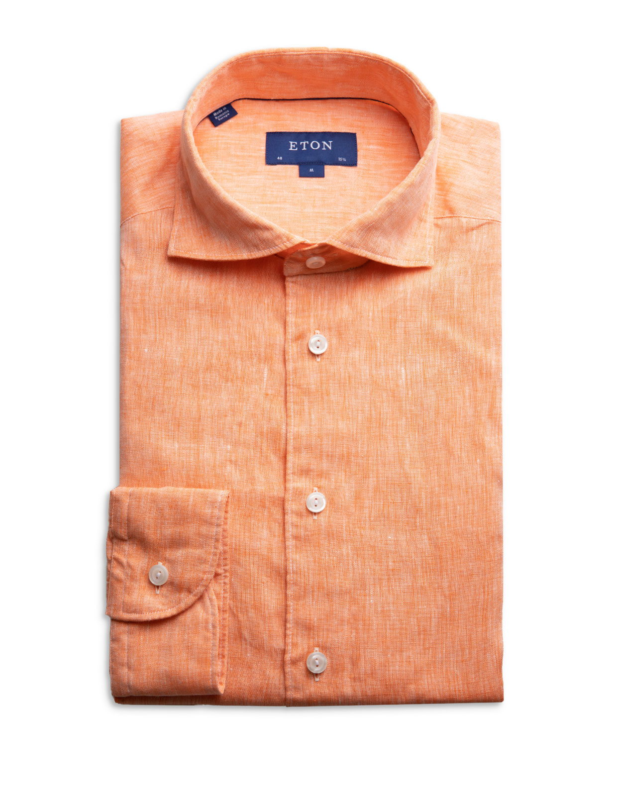 Contemporary Fit Soft Linen Shirt Orange