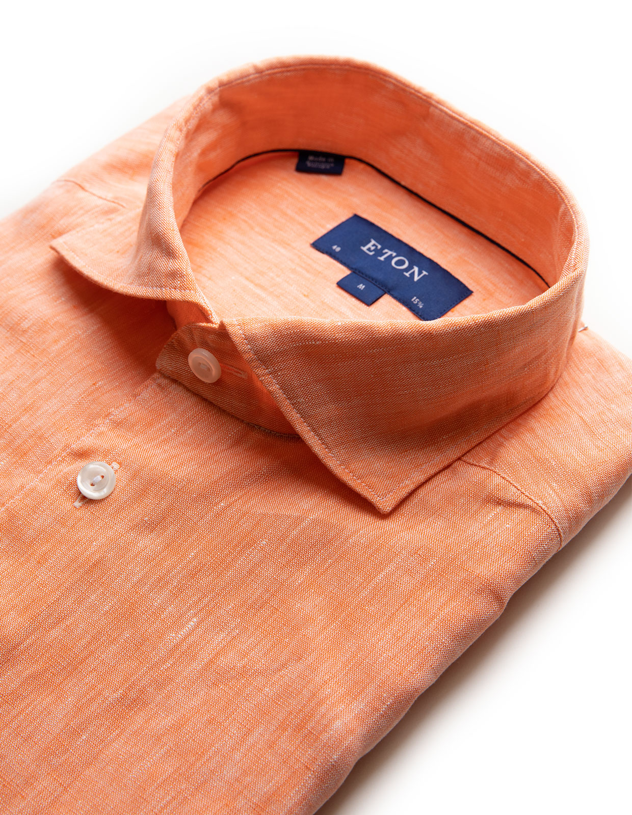 Contemporary Fit Soft Linen Shirt Orange