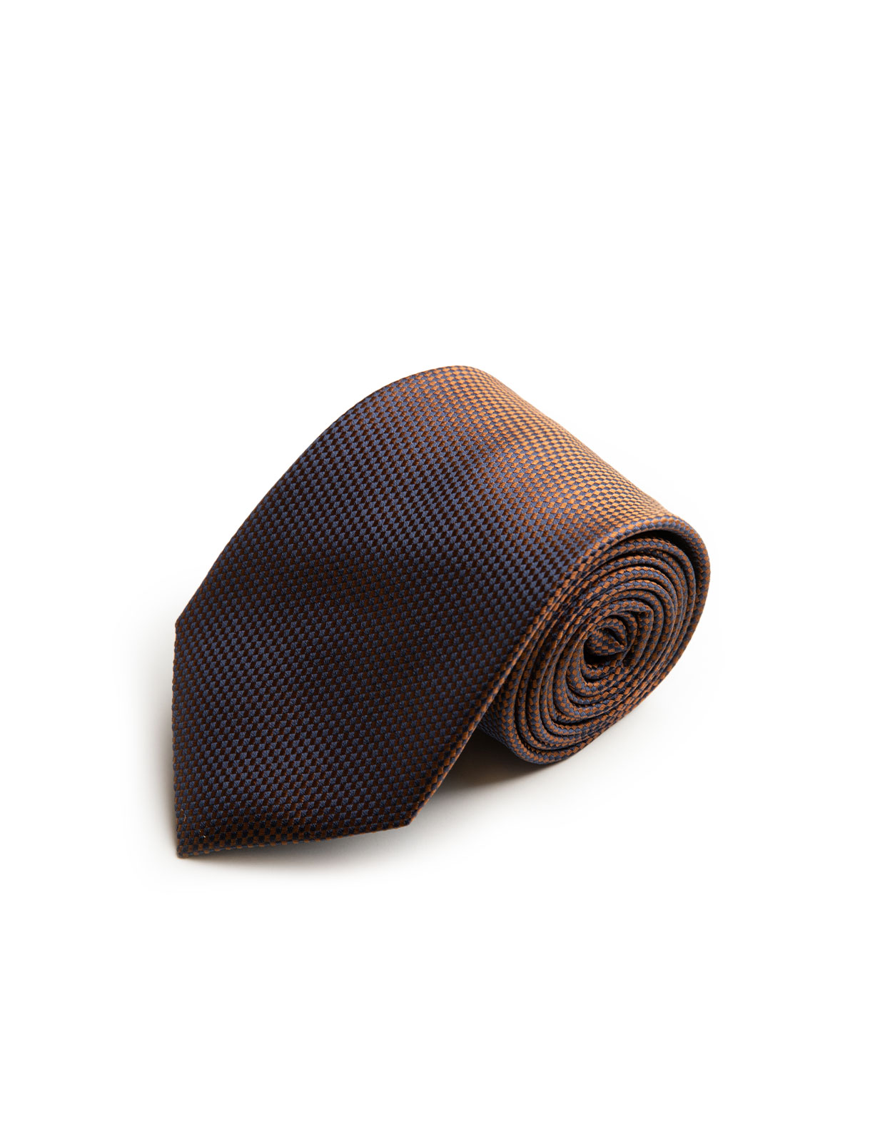 Woven Silk Tie Brown/Blue Shift