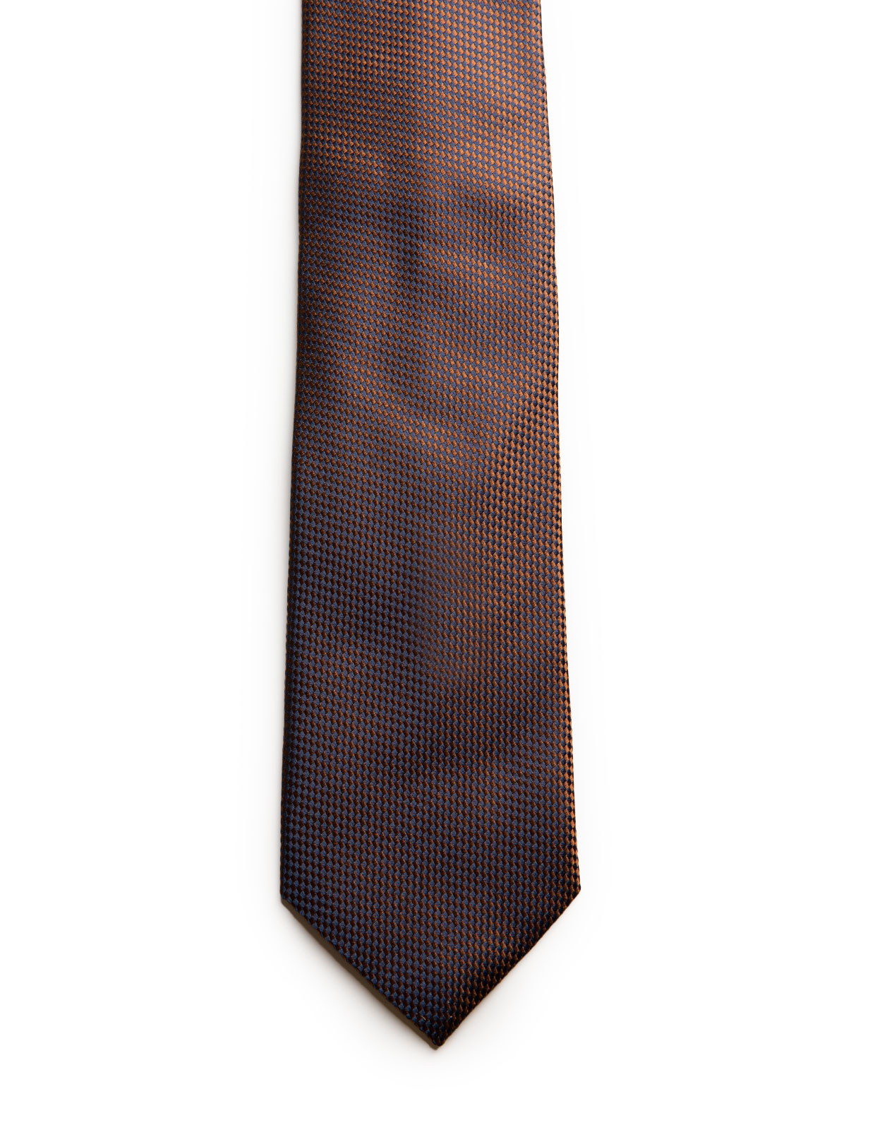 Woven Silk Tie Brown/Blue Shift