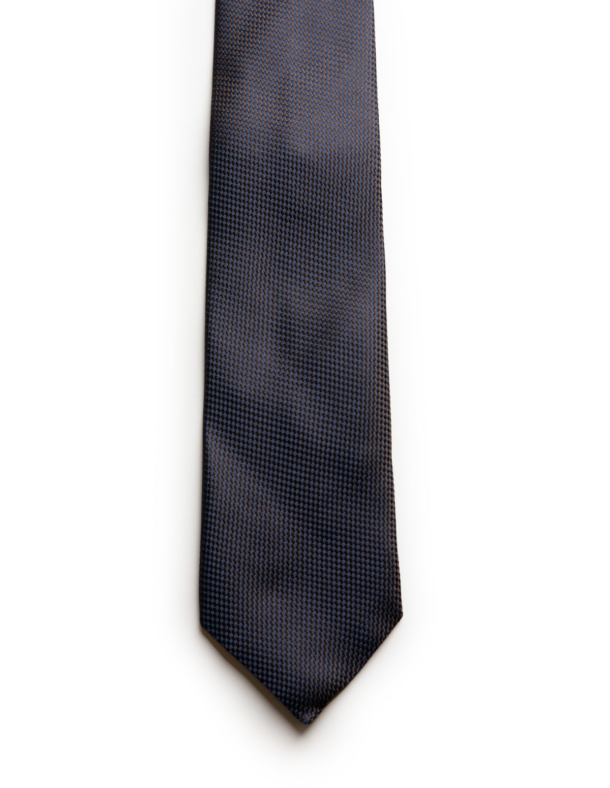 Woven Silk Tie Blue/Brown Shift