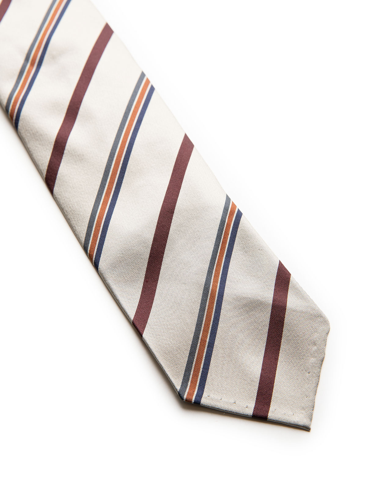 Slips Ofodrad Shantung Silver/Wine Stripe