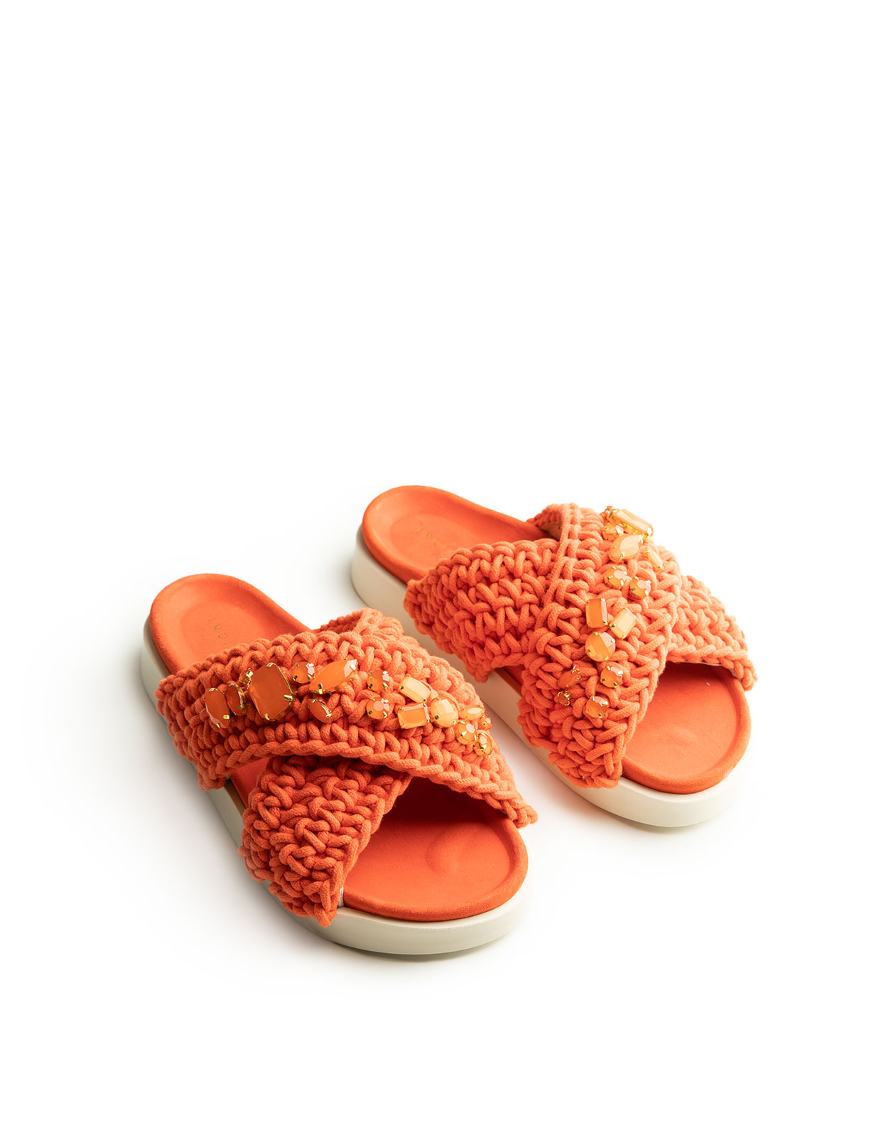 Woven Stone Slipper Orange