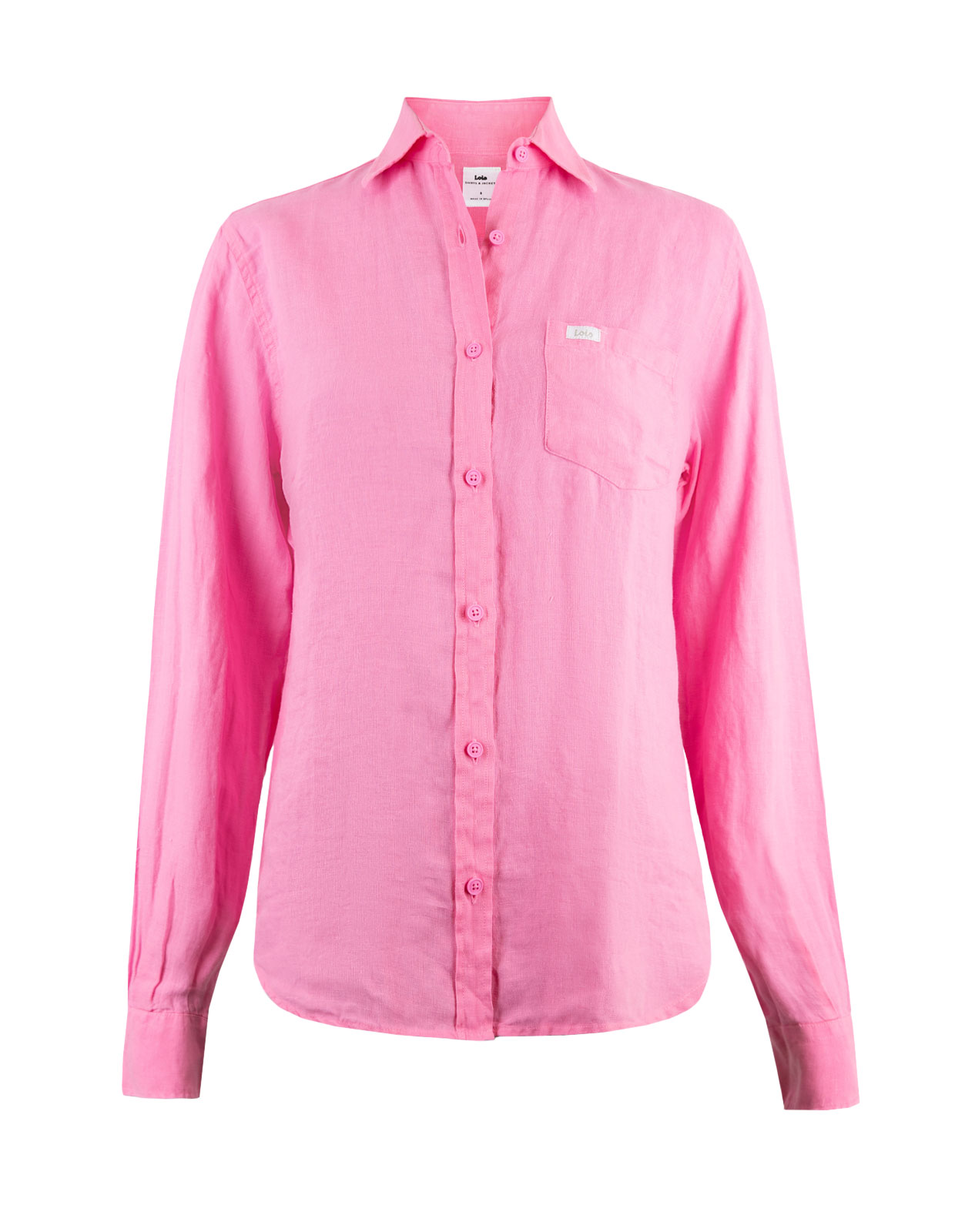 Lucas Linen Shirt Azalea Pink