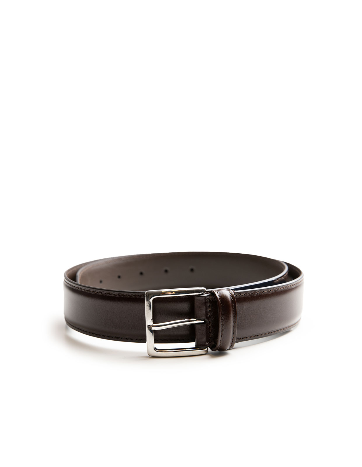 Leather Belt Calf Dark Brown