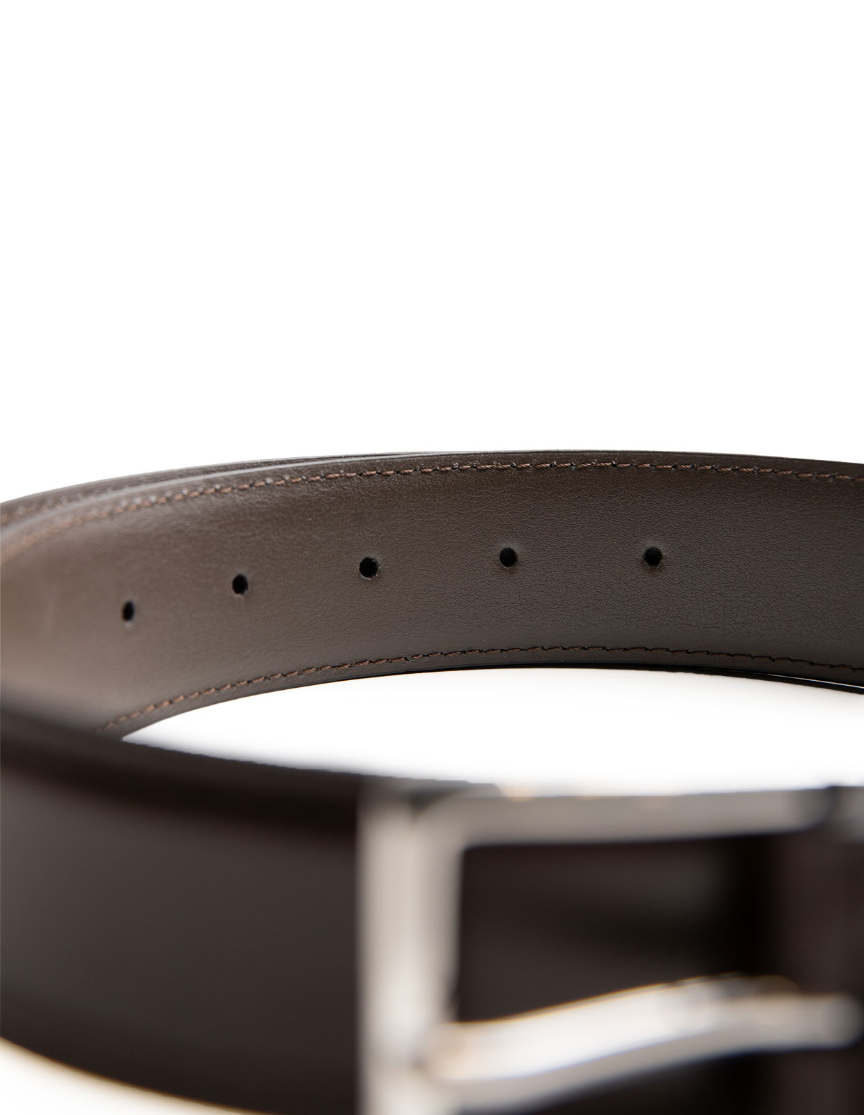 Leather Belt Calf Dark Brown