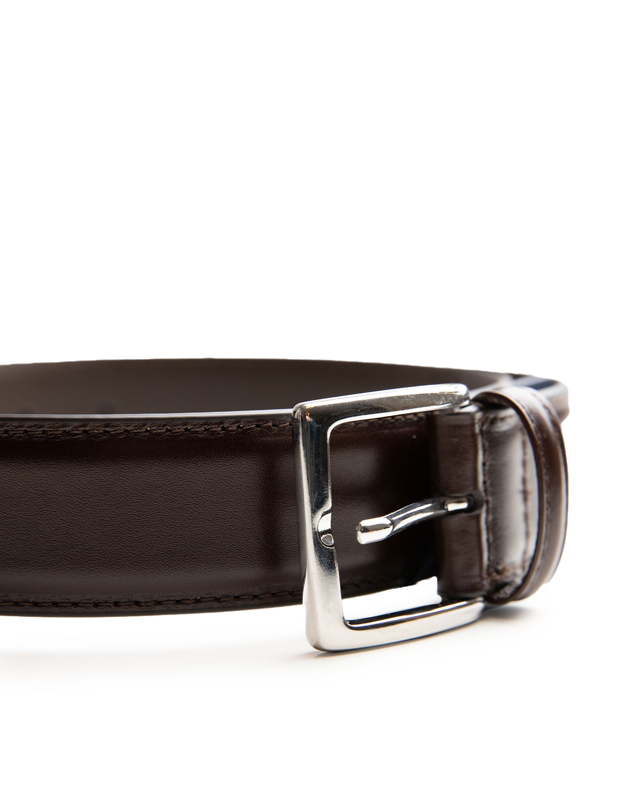 Leather Belt Calf Dark Brown Stl 115