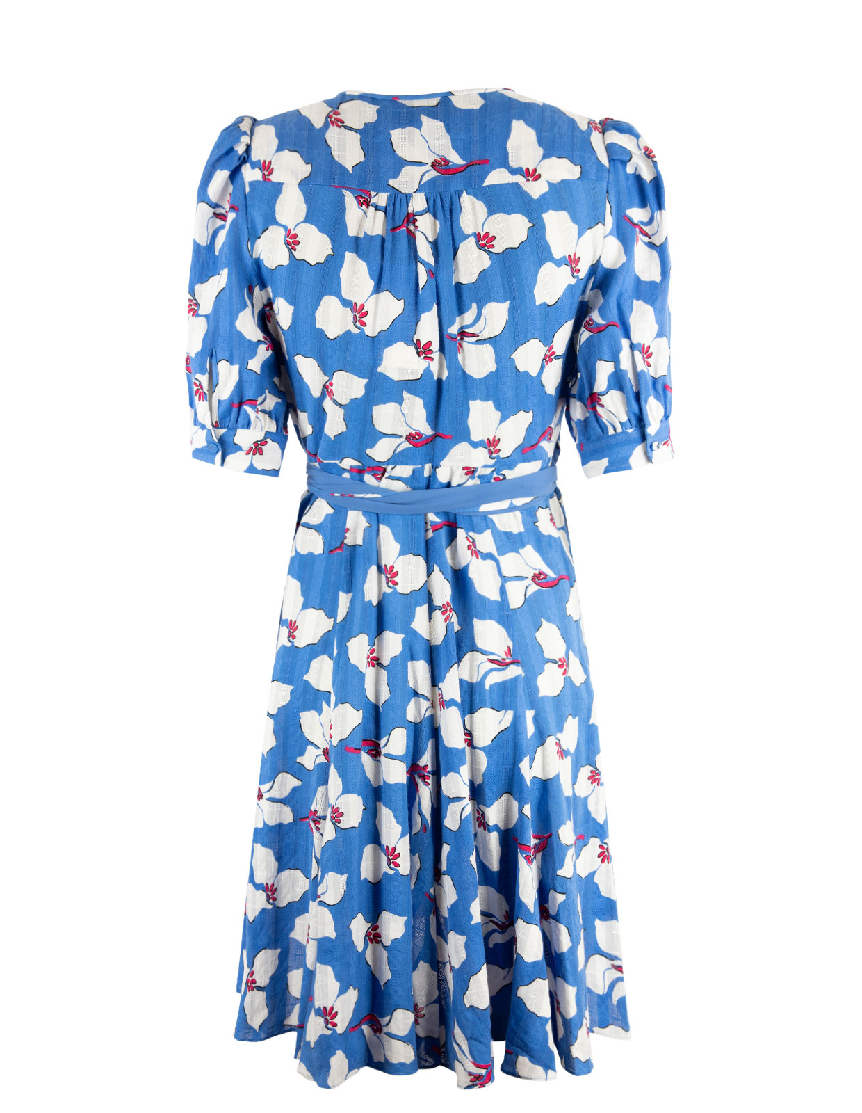 Eldoie Wrap Dress Graphic Flower Blue