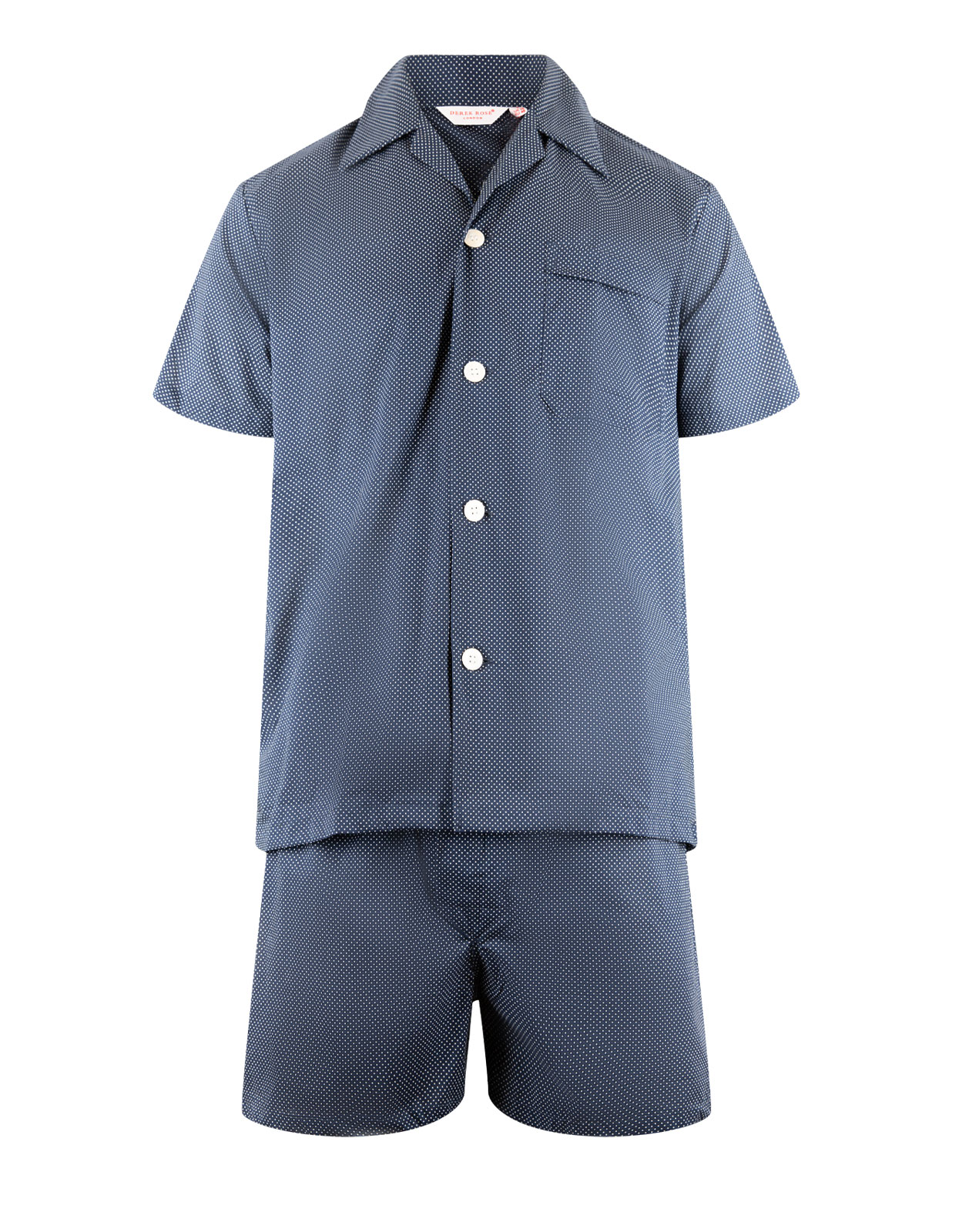 Plaza Pyjamas Bomull Navy/Dots