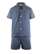 Plaza Pyjamas Bomull Navy Prickig 56